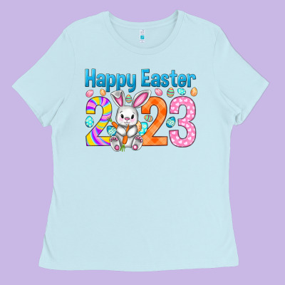 Happy Easter 2023 Easter Day Ladies Tee Designed By Howdyjamesfarm