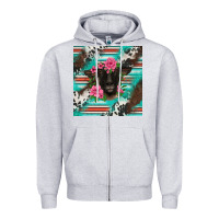 Heather Grey western suffolk ewe Zipper Hoodie - BarkalooDesign
