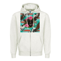 Oatmeal Heather western suffolk ewe Zipper Hoodie - BarkalooDesign