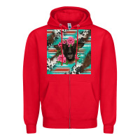 Red western suffolk ewe Zipper Hoodie - BarkalooDesign