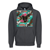 Smoke western suffolk ewe Zipper Hoodie - BarkalooDesign