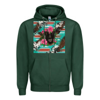 Sports Green western suffolk ewe Zipper Hoodie - BarkalooDesign
