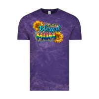 Cloud Purple Blessed mom Vintage Tee - CowGirlArtShop