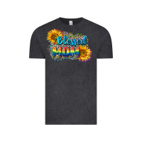 Vintage Black Blessed mom Vintage Tee - CowGirlArtShop