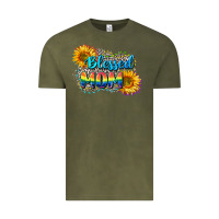 Vintage Olive Blessed mom Vintage Tee - CowGirlArtShop