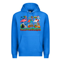 True Royal happy hallothanksmas flamingo Premium Hoodie - CowhideDigitalArt