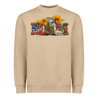 Mushroom mom boots hat and sunflower Heavyweight Sweatshirt - Artiststas
