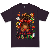 Plum santas favorite principal afro messy bun Premium Tee - texasbilliewilder