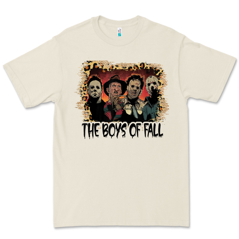 The Boys Of Fall Leopard Pattern Bleached Halloween Murder T Shirt Premium Tee by maiPhamDesign | Teevron