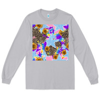 Moon Dust stars and sunflowers seamless pattern Long Sleeve Tee - FaDigitalArtStudio