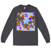 Smoke stars and sunflowers seamless pattern Long Sleeve Tee - FaDigitalArtStudio