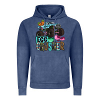 Vintage Denim Easter Day Monster truck Easter egg crusher Vintage Hoodie - OliviaCreatesArt