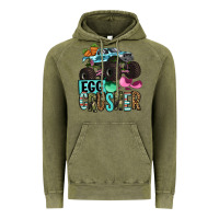 Vintage Olive Easter Day Monster truck Easter egg crusher Vintage Hoodie - OliviaCreatesArt
