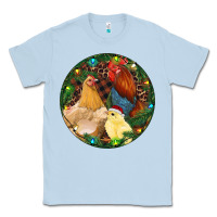 Dusty Blue Christmas Chick Family Classic Tee - RanaPortraitStore