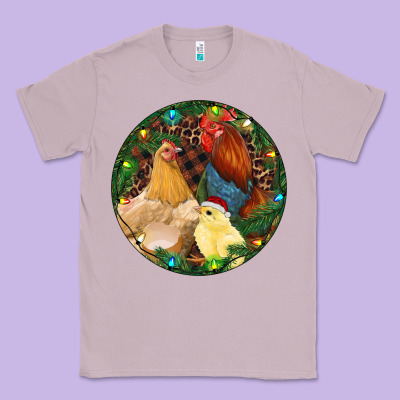 Christmas Chick Family Classic Tee Designed By Ranaportraitstore