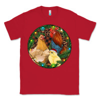 Red Christmas Chick Family Classic Tee - RanaPortraitStore