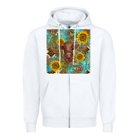 White western highland cow Zipper Hoodie - BarkalooDesign