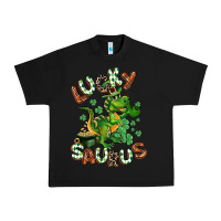 Black Lucky Saurus Urban Heavy Tee - CowGirlArtShop