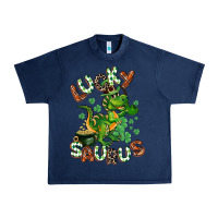 Navy Lucky Saurus Urban Heavy Tee - CowGirlArtShop