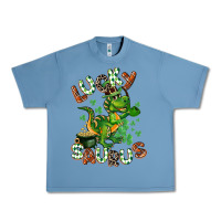Pebble Blue Lucky Saurus Urban Heavy Tee - CowGirlArtShop