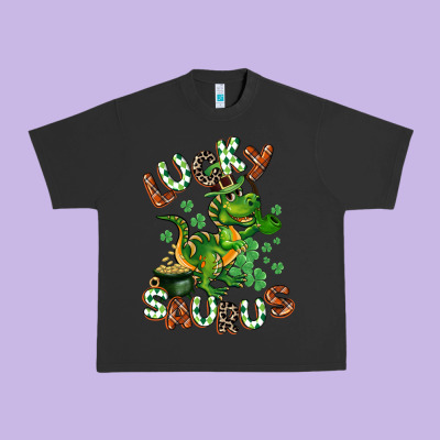 Lucky Saurus Urban Heavy Tee Designed By Cowgirlartshop