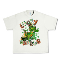 Pistachio Lucky Saurus Urban Heavy Tee - CowGirlArtShop