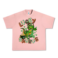 Salmon Lucky Saurus Urban Heavy Tee - CowGirlArtShop