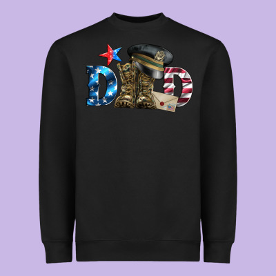 Dad Military Boots And Hat Heavyweight Sweatshirt Designed By Artiststas