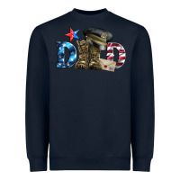 Navy dad military boots and hat Heavyweight Sweatshirt - Artiststas
