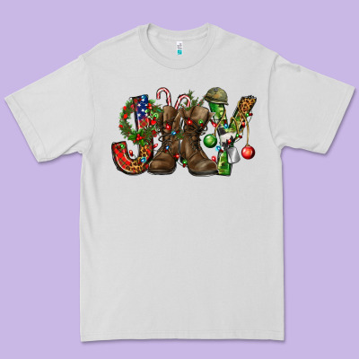 Army Christmas Joy Premium Tee Designed By Nancycooperartshop