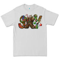 Dove Grey Army Christmas Joy Premium Tee - NancyCooperArtShop