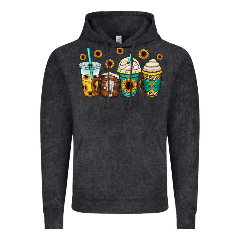 Yellowstone Coffee Cups Vintage Hoodie by OliviaCreatesArt | Teevron