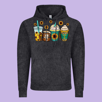 Yellowstone Coffee Cups Vintage Hoodie Designed By Oliviacreatesart
