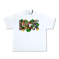 White Western luck St. Patrick's Day Urban Heavy Tee - CowGirlArtShop