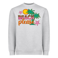 Heather Grey beach please Heavyweight Sweatshirt - Artiststas