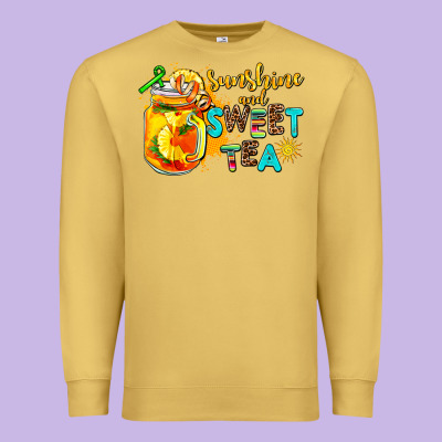 Sunshine And Sweet Tea Premium Sweatshirt Designed By Adodesignshop