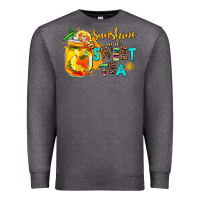 Charcoal Heather sunshine and sweet tea Premium Sweatshirt - AdoDesignShop