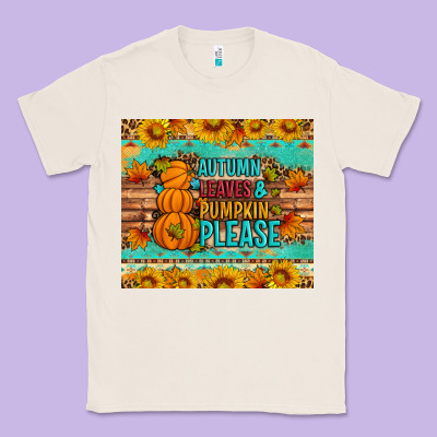 Autumn Leaves And Pumpkin Please Classic Tee Designed By Artiststas