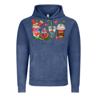 Vintage Denim watermelon summer coffee cups Vintage Hoodie - OliviaCreatesArt