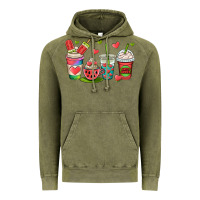 Vintage Olive watermelon summer coffee cups Vintage Hoodie - OliviaCreatesArt