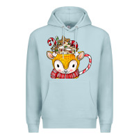 Blue Mist coffee cups animal Premium Hoodie - CowhideDigitalArt