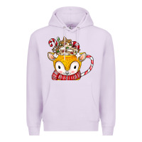 Lilac coffee cups animal Premium Hoodie - CowhideDigitalArt