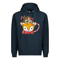Navy coffee cups animal Premium Hoodie - CowhideDigitalArt