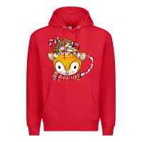 Red coffee cups animal Premium Hoodie - CowhideDigitalArt