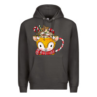 Smoke coffee cups animal Premium Hoodie - CowhideDigitalArt