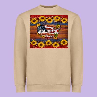 Usa Map Heavyweight Sweatshirt Designed By Artiststas