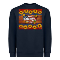 Navy usa map Heavyweight Sweatshirt - Artiststas