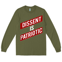Army Green DISSENT IS PATRIOTIC Political Meme Raglan Baseball Tee Long Sleeve Tee - maiPhamDesign