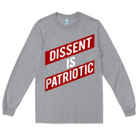 Heather Grey DISSENT IS PATRIOTIC Political Meme Raglan Baseball Tee Long Sleeve Tee - maiPhamDesign
