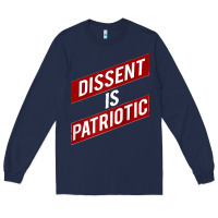 Navy DISSENT IS PATRIOTIC Political Meme Raglan Baseball Tee Long Sleeve Tee - maiPhamDesign